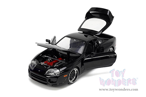 Jada Toys Fast & Furious - Toyota Supra Hardtop (1995, 1/24 scale diecast model car, Black) 33380