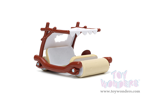 Jada Toys Hollywood Rides - Flintmobile with Fred Flinstone Diecast Figurine (1/32 scale diecast model car, Brown) 33382