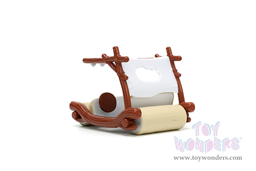 Jada Toys Hollywood Rides - Flintmobile with Fred Flinstone Diecast Figurine (1/32 scale diecast model car, Brown) 33382