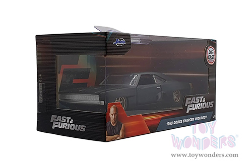 Jada Toys Fast & Furious - Dom's Dodge Charger Widebody F9 (1968, 1/32 scale diecast model car, Matte Black/W Bronze Tail Stripe) 33450