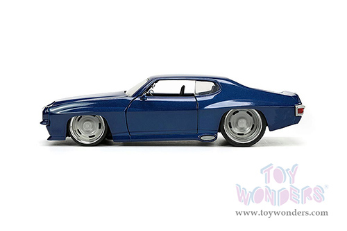 Jada Toys Bigtime Muscle - Pontiac&reg; GTO&reg; Hardtop (1971, 1/24 scale diecast model car, Dark Blue) 33545