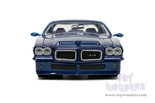 Jada Toys Bigtime Muscle - Pontiac&reg; GTO&reg; Hardtop (1971, 1/24 scale diecast model car, Dark Blue) 33545