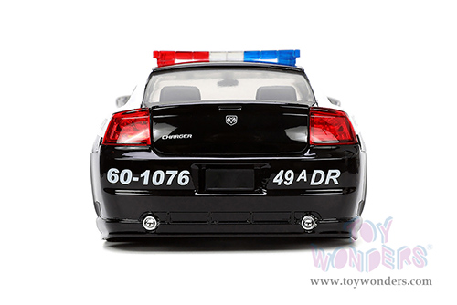 Jada Toys Fast & Furious - Dodge Charger Police "Policia Civil" (2006, 1/24 scale diecast model car, Black/White) 33665