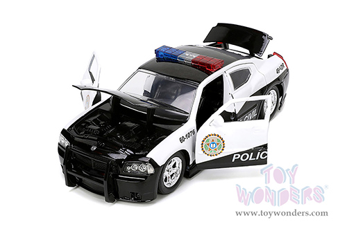 Jada Toys Fast & Furious - Dodge Charger Police "Policia Civil" (2006, 1/24 scale diecast model car, Black/White) 33665