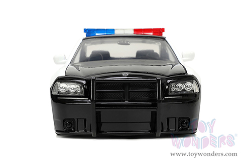 Jada Toys Fast & Furious - Dodge Charger Police "Policia Civil" (2006, 1/24 scale diecast model car, Black/White) 33665