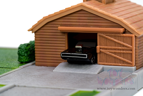 Jada Toys Nano Hollywood Rides | Fast & Furious Dom's House Diorama Set (1/65, diecast model car, Asstd.) 33668