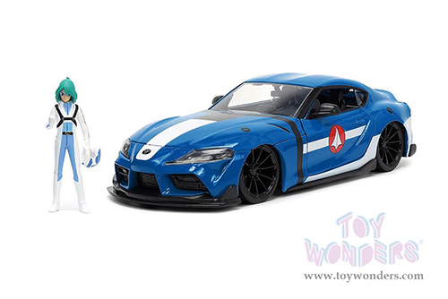 Jada Toys - Hollywood Rides | ROBOTECH® Toyota Supra with Max Sterling Diecast Figure (2020, 1/24, diecast model car, Blue/White) 33676