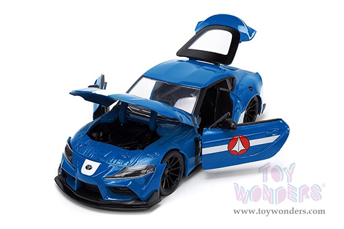 Jada Toys - Hollywood Rides | ROBOTECH® Toyota Supra with Max Sterling Diecast Figure (2020, 1/24, diecast model car, Blue/White) 33676