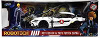 Jada Toys - Hollywood Rides | Robotech Toyota Supra with Roy Focker Diecast Figurine (2020, 1/24, diecast model car, White) 33682