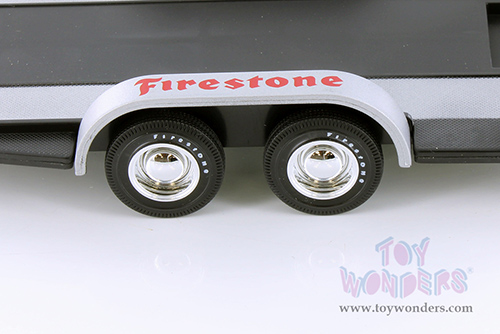 Showcasts® Collectibles - Trailer Car Carrier "Firestone" (1/24 scale plastic model, black) 33708