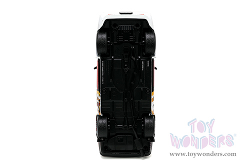 Jada Toys - Hollywood Rides | Toyota Trueno (AE86) with Aggretsuko Figure (1986, 1/24, diecast model car, White/Pink) 33725