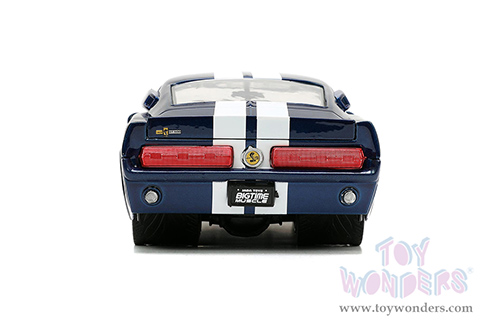 Jada Toys Bigtime Muscle - Ford Mustang Shelby® GT500® Hardtop (1967, 1/24 scale diecast model car, Dark Blue with White stripes) 33865