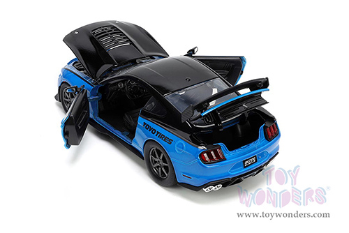 Jada Toys Bigtime Muscle - Ford Mustang Shelby® GT500® - Toyotires (2020, 1/24 scale diecast model car, Blue/Black) 33881