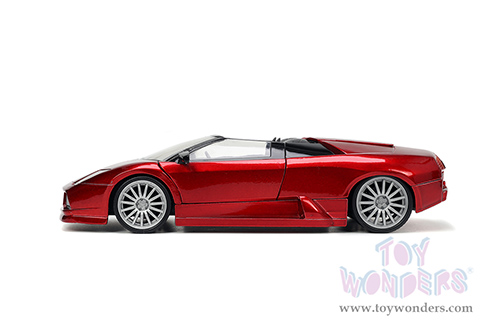 Jada Toys Hyper-Spec - Lamborghini Murciélago Roadster (1/24 scale diecast model car, Candy Red) 34029