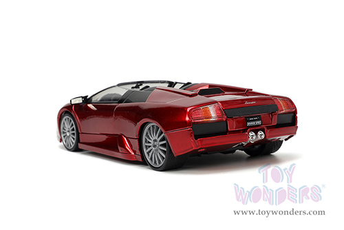 Jada Toys Hyper-Spec - Lamborghini Murciélago Roadster (1/24 scale diecast model car, Candy Red) 34029