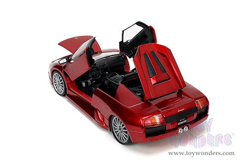 Jada Toys Hyper-Spec - Lamborghini Murciélago Roadster (1/24 scale diecast model car, Candy Red) 34029