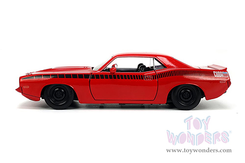 Jada Toys Bigtime Muscles - Plymouth Barracuda Hardtop (1973, 1/24 scale diecast model car, Red) 34037/4