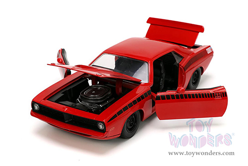 Jada Toys Bigtime Muscles - Plymouth Barracuda Hardtop (1973, 1/24 scale diecast model car, Red) 34037/4