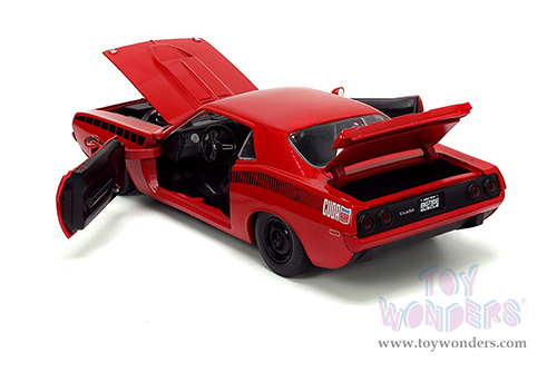 Jada Toys Bigtime Muscles - Plymouth Barracuda Hardtop (1973, 1/24 scale diecast model car, Red) 34037/4