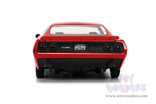 Jada Toys Bigtime Muscles - Plymouth Barracuda Hardtop (1973, 1/24 scale diecast model car, Red) 34037/4