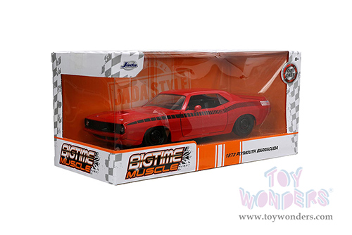 Jada Toys Bigtime Muscles - Plymouth Barracuda Hardtop (1973, 1/24 scale diecast model car, Red) 34037/4