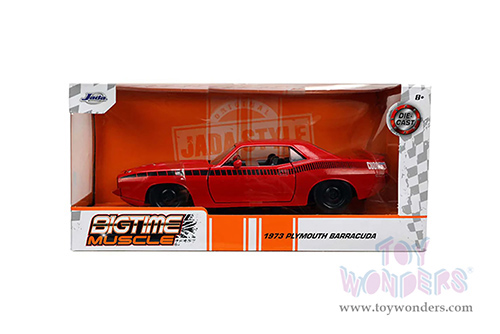 Jada Toys Bigtime Muscles - Plymouth Barracuda Hardtop (1973, 1/24 scale diecast model car, Red) 34037/4