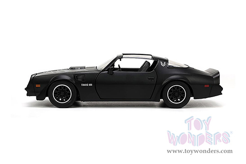 Jada Toys Bigtime Muscle - Pontiac&reg; Firebird&reg; T/A Trans am T-top (1977, 1/24 scale diecast model car, Matte Black) 34038/4