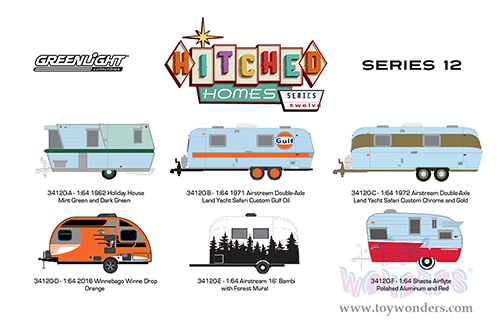 Greenlight - Hitched Homes Series 12 (1/64 scale diecast model car, Asstd.) 34120/48