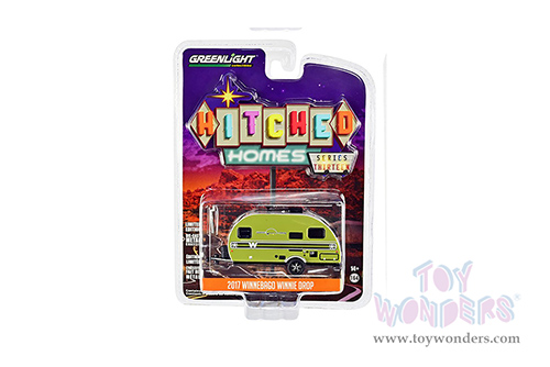 Greenlight - Hitched Homes Series 13 | Winnebago Winnie Drop "US Army" (2017, 1/64 scale diecast model car, Green/White) 34130E/48