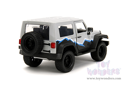 Jada Toys Just Trucks - Jeep® Wrangler with Extra Wheels (2007, 1/24 scale diecast model car, Light Gray/Black) 34194