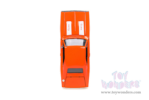 Jada Toys Bigtime Muscle - Dodge Charger R/T SRT (1968, 1/24 scale diecast model car, Orange/White stripes) 34197