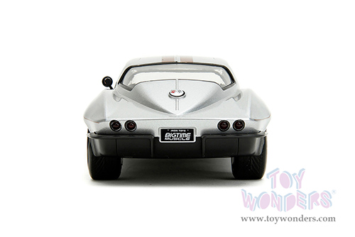 Jada Toys Bigtime Muscle - Chevrolet® Corvette® Hardtop (1966, 1/24 scale diecast model car, Silver/Bronze stripes) 34208/4