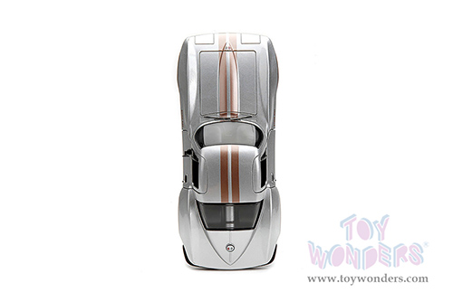 Jada Toys Bigtime Muscle - Chevrolet® Corvette® Hardtop (1966, 1/24 scale diecast model car, Silver/Bronze stripes) 34208/4