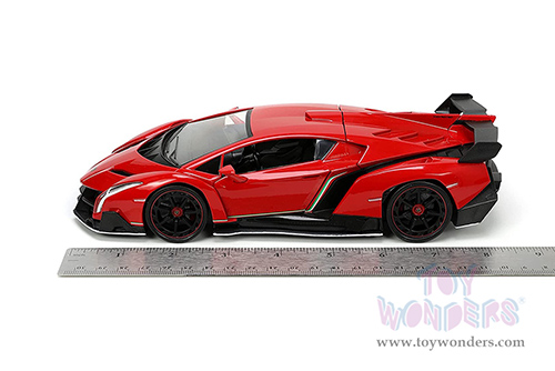 Jada Toys Hyper-Spec - Lamborghini Veneno Hardtop (1/24 scale diecast model car, Red/Black) 34212/4