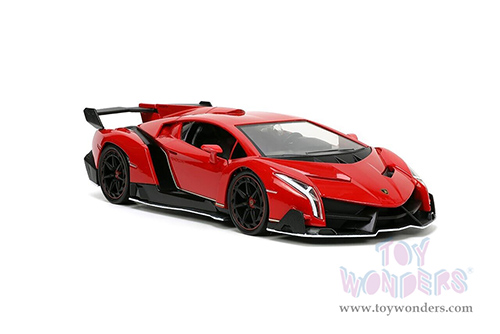 Jada Toys Hyper-Spec - Lamborghini Veneno Hardtop (1/24 scale diecast model car, Red/Black) 34212/4