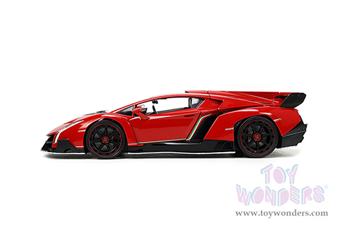Jada Toys Hyper-Spec - Lamborghini Veneno Hardtop (1/24 scale diecast model car, Red/Black) 34212/4