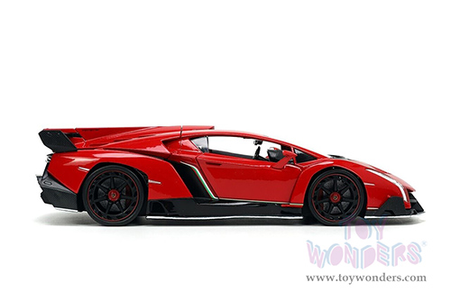 Jada Toys Hyper-Spec - Lamborghini Veneno Hardtop (1/24 scale diecast model car, Red/Black) 34212/4