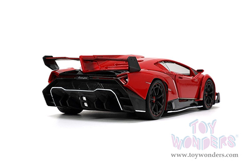 Jada Toys Hyper-Spec - Lamborghini Veneno Hardtop (1/24 scale diecast model car, Red/Black) 34212/4