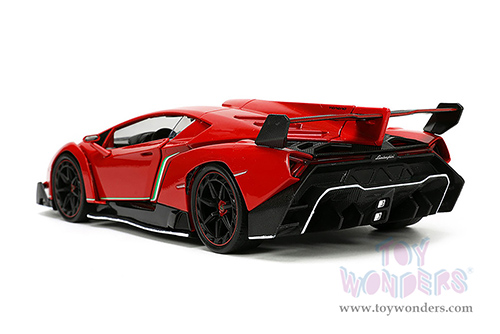 Jada Toys Hyper-Spec - Lamborghini Veneno Hardtop (1/24 scale diecast model car, Red/Black) 34212/4