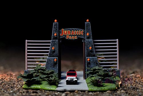 Jada Toys Nano Hollywood Rides | Jurassic Park Diorama Set 30th Anniversary (1/65, diecast model car, Asstd.) 34244