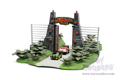 Jada Toys Nano Hollywood Rides | Jurassic Park Diorama Set 30th Anniversary (1/65, diecast model car, Asstd.) 34244