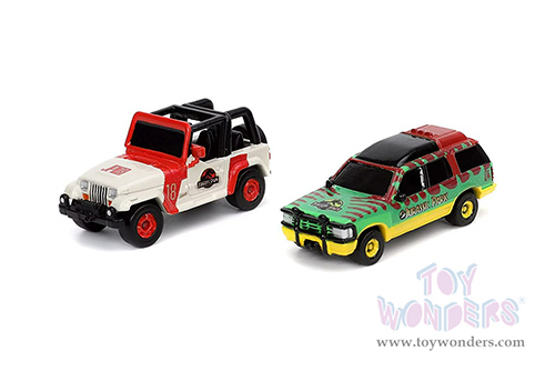 Jada Toys Nano Hollywood Rides | Jurassic Park Diorama Set 30th Anniversary (1/65, diecast model car, Asstd.) 34244