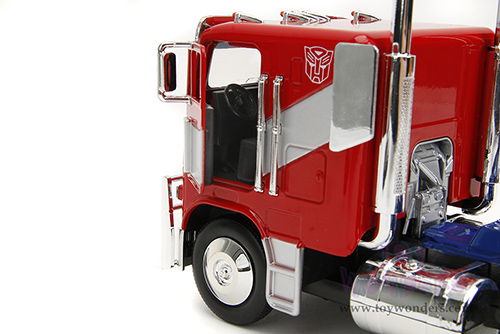 Jada Toys - Hollywood Rides | TRANSFORMERS 7 Optimus Prime® Tractor Truck "Rise of the Beasts" (1/24, diecast model car, Red/Blue with Silver Stripes) 34262/4