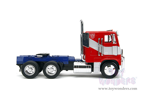 Jada Toys - Hollywood Rides | TRANSFORMERS 7 Optimus Prime® Tractor Truck "Rise of the Beasts" (1/24, diecast model car, Red/Blue with Silver Stripes) 34262/4