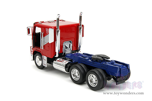 Jada Toys - Hollywood Rides | TRANSFORMERS 7 Optimus Prime® Tractor Truck "Rise of the Beasts" (1/24, diecast model car, Red/Blue with Silver Stripes) 34262/4