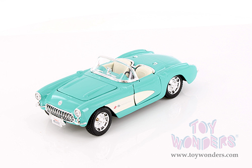 Showcasts® Collectibles - Chevrolet® Corvette® Convertible (1957, 1/24 scale diecast model car, Turquoise) 37275 MAP: $19.99