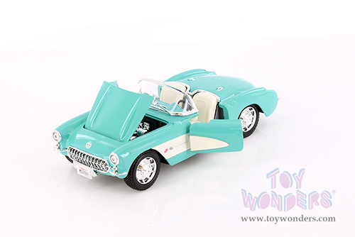 Showcasts® Collectibles - Chevrolet® Corvette® Convertible (1957, 1/24 scale diecast model car, Turquoise) 37275 MAP: $19.99