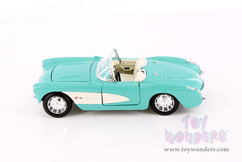 Showcasts® Collectibles - Chevrolet® Corvette® Convertible (1957, 1/24 scale diecast model car, Turquoise) 37275 MAP: $19.99