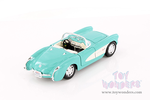 Showcasts® Collectibles - Chevrolet® Corvette® Convertible (1957, 1/24 scale diecast model car, Turquoise) 37275 MAP: $19.99