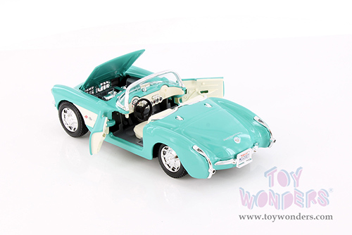 Showcasts® Collectibles - Chevrolet® Corvette® Convertible (1957, 1/24 scale diecast model car, Turquoise) 37275 MAP: $19.99